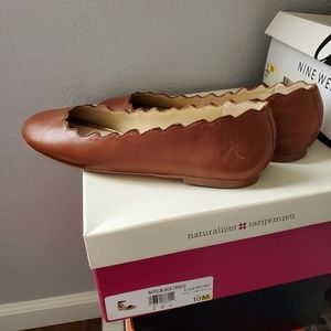 Brown flats size 10